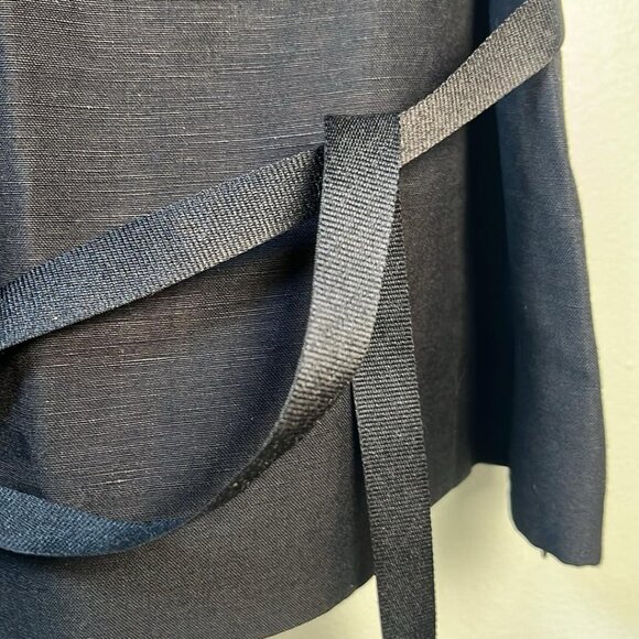 Amanda Smith Sleeveless Blk Belted Top Side Zipper SZ14 Closet Basics Lagenlook - Picture 7 of 8